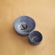 Adjoin Chip & Dip Bowl - Foliage, Floating Blue